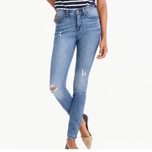 J CREW 10.5" High-Rise Skinny Jean in Bella Wash